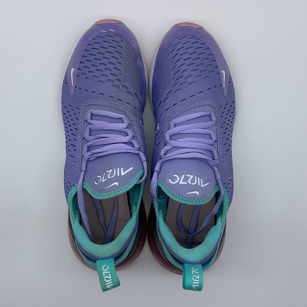 Nike Air Max 270 GS Purple‎ Teal Running Shoes BV1236-400 Youth 5.5Y Women’s 7 - Picture 10 of 10